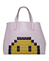 Ebury Pixel Tote, £120, Handbags, Beige, Leather, Front view